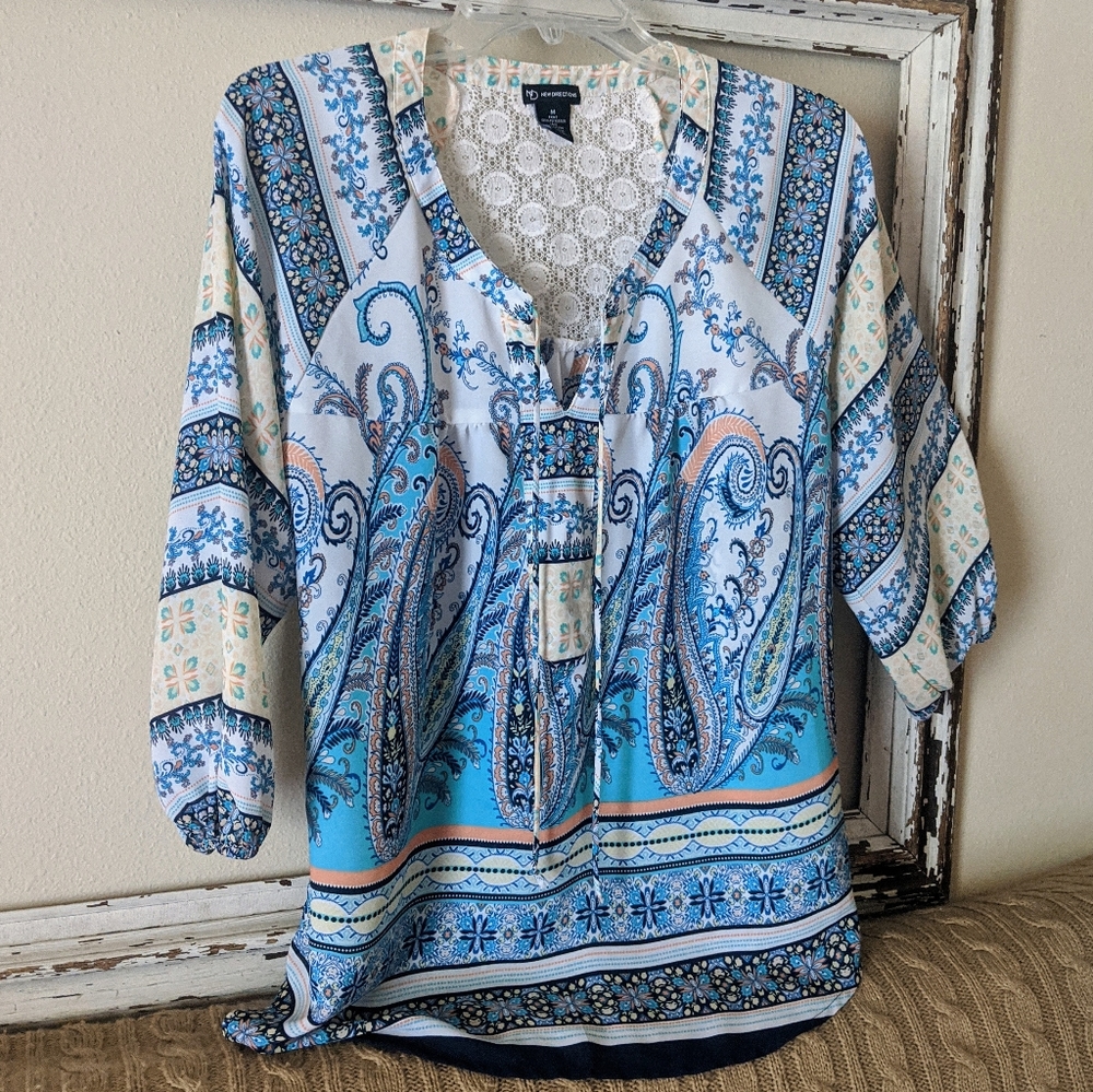New Directions ¾ length sleeve tunic